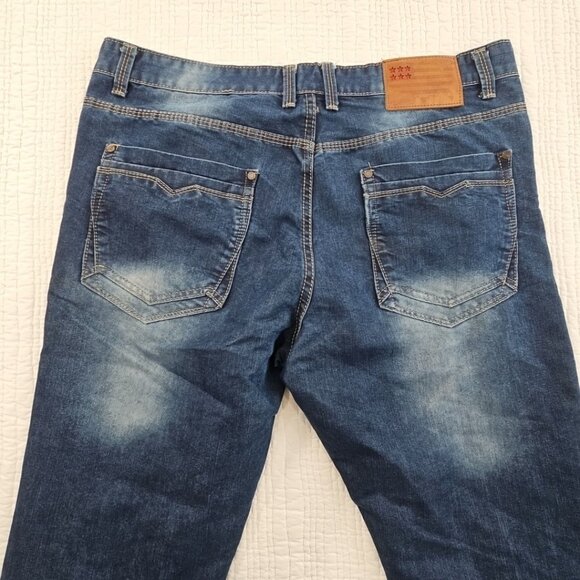 VTG United Denim of America Jeans Men's 38x32 Med Wash Stretch Straight EUC - Picture 11 of 16
